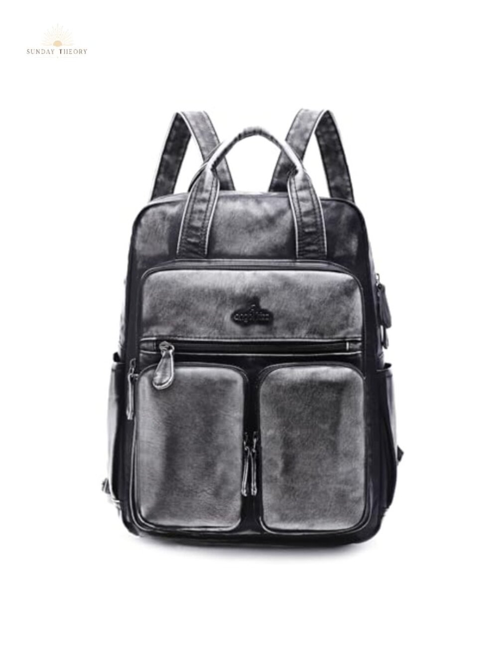 Soft Vegan Leather Backpack Purse Multi Pocket Travel Backpack